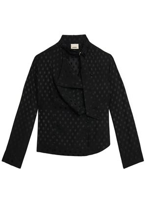 Silk jacquard polka dot blouse ISABEL MARANT | HT0743FAC4J04I01BK